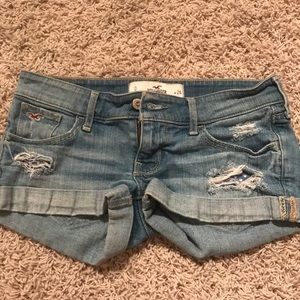 Light blue jean shorts